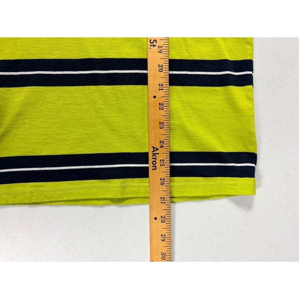 Vintage Aeropostale T Shirt Mens XS Lime Green Striped Short Sleeve Crewneck NEW - Picture 6 of 6